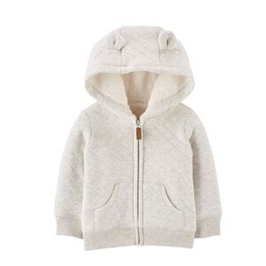 Carter's Cream Quilted Baby Hoodie 6M
